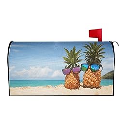 Abucaky Attractive Pineapples Summer Beach Mailbox