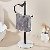 Ntipox 19 inch Oil Rubbed Bronze Hand Towel Holder Stand,Hand Towel Bar,Bathroom Vanity Countertop Towel Holder Free Standing,Stainless Steel Towel Ring Hardware Accessories Towel Rack