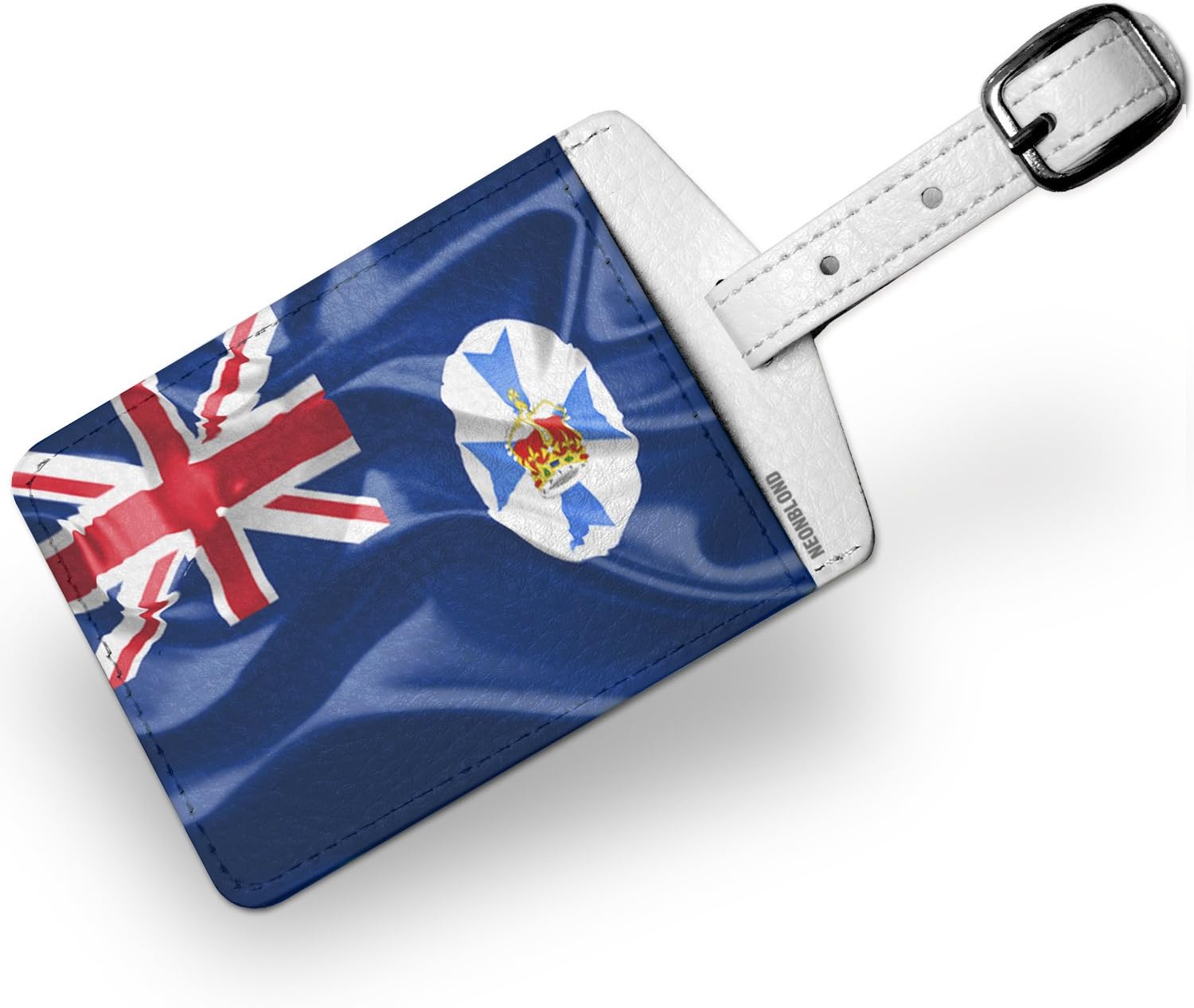 Luggage Tag Queensland 3D Flag region Australia NEONBLOND