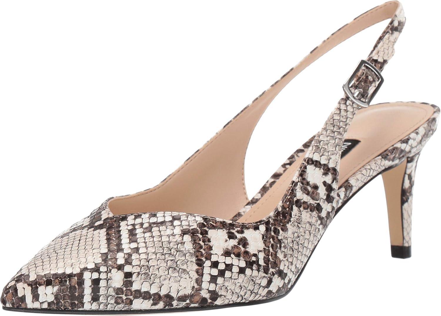 black leather slingback heels