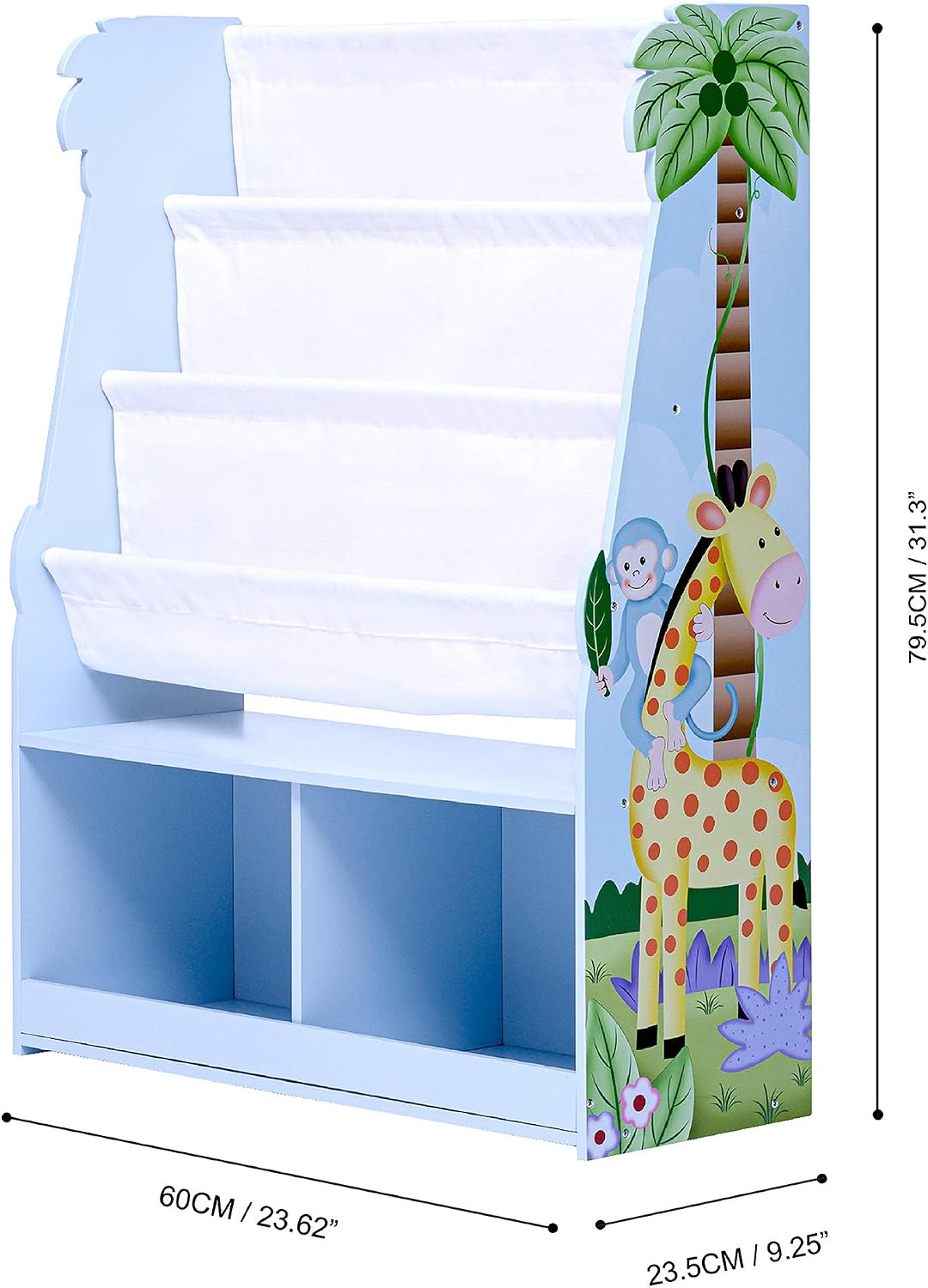 Fantasy Fields Sunny Safari Kids Wooden Bookcase with Storage Multi TD-13410SS, Multicolor - Image 5