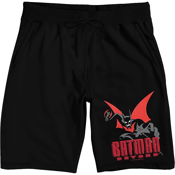 Batman Classic Bat Logo Men's Black Drawstring Sleep Pajama Shorts