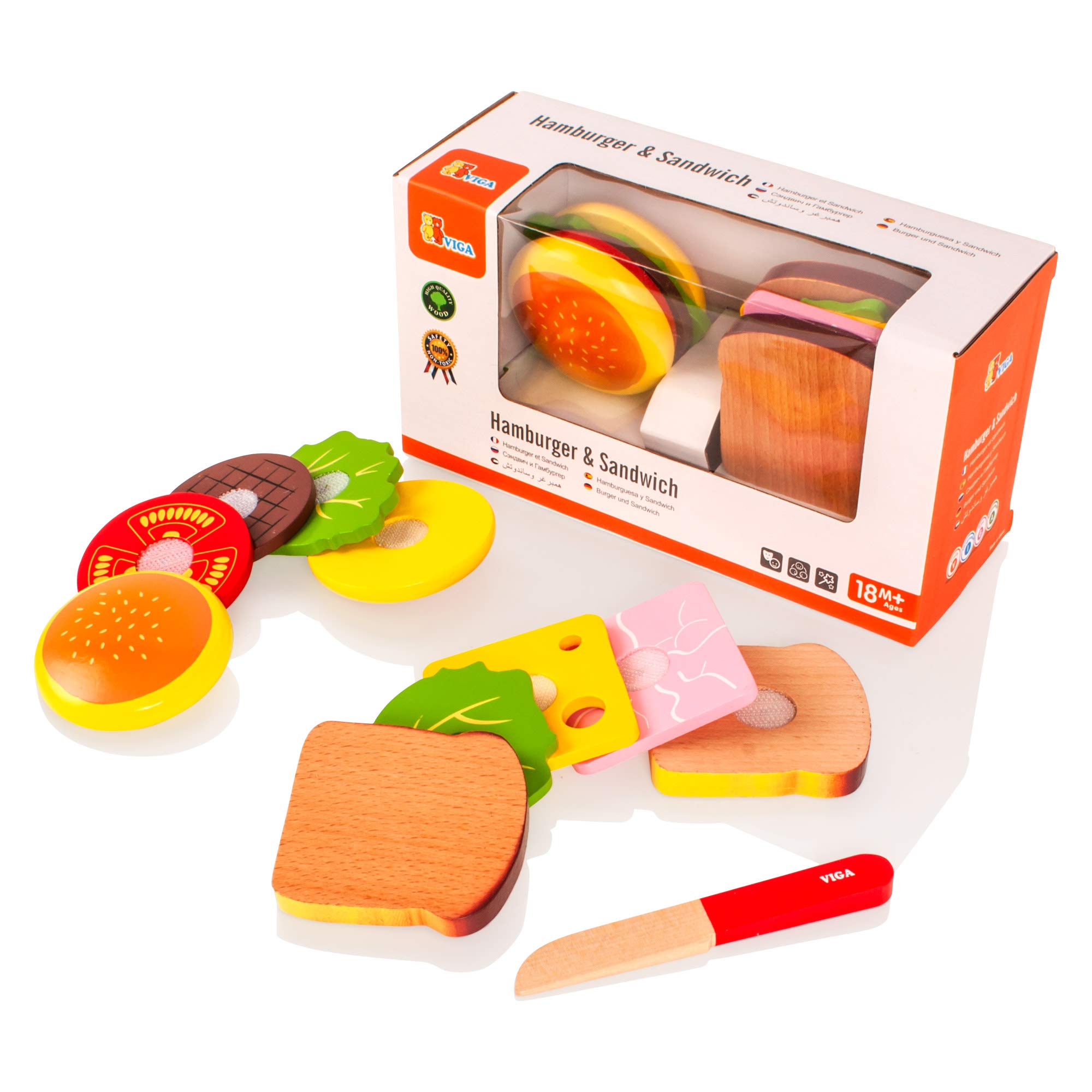 Viga Burger and Sandwich Toy