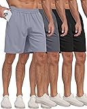 PARISDIARY 4 Pack Men's Athletic Gym Shorts with