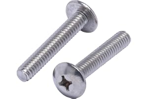 Bolt Dropper 1/4"-20 x 1-1/2" Stainless Phillips Truss Head Machine Screw (25 Pack), Coarse Thread, 18-8 (304) Stainless Steel by Bolt Dropper