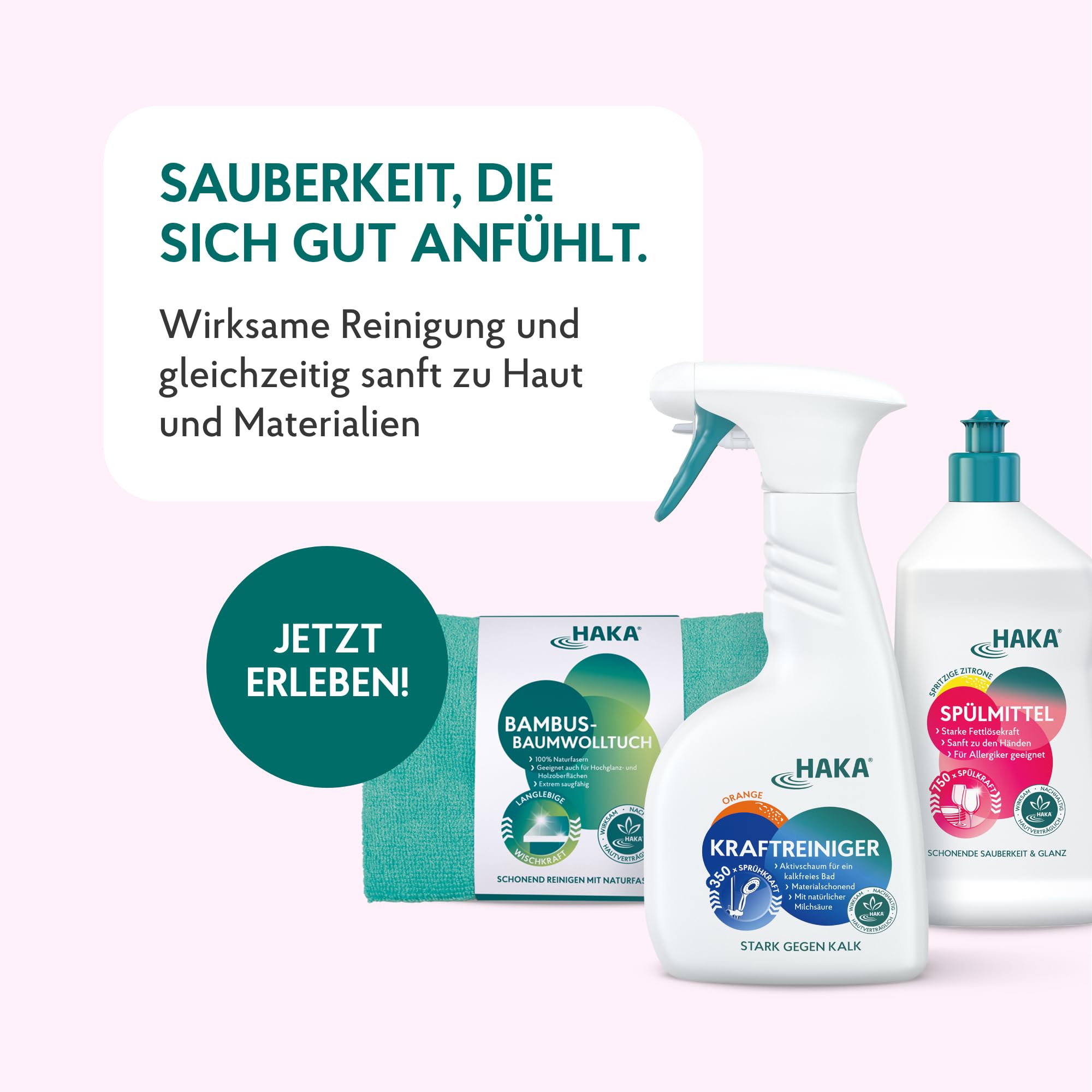 HAKA Scheuermilch, 750 ml, entfernt Kalk, Fett & Schmutz, ohne Kratzer, materialschonende Reinigung mit natürlicher Kreide, hautfreundlich, vegan, Zitronenduft 7