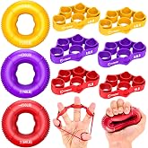 FitBeast Grip Strength Trainer, Finger Exerciser, Forearm Strengthener 9-Piece Kit, Hand Grip Strengthener Targeted Strength, Relief &amp; Recovery