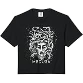 Medusa Greek Mythology Goddess with Snake Hair Comfort Colors Crop Top