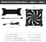 upHere 120mm USB Fan 5V 3-Speed PC Cooling for Xbox PlayStation TV Box N12U04 view 8