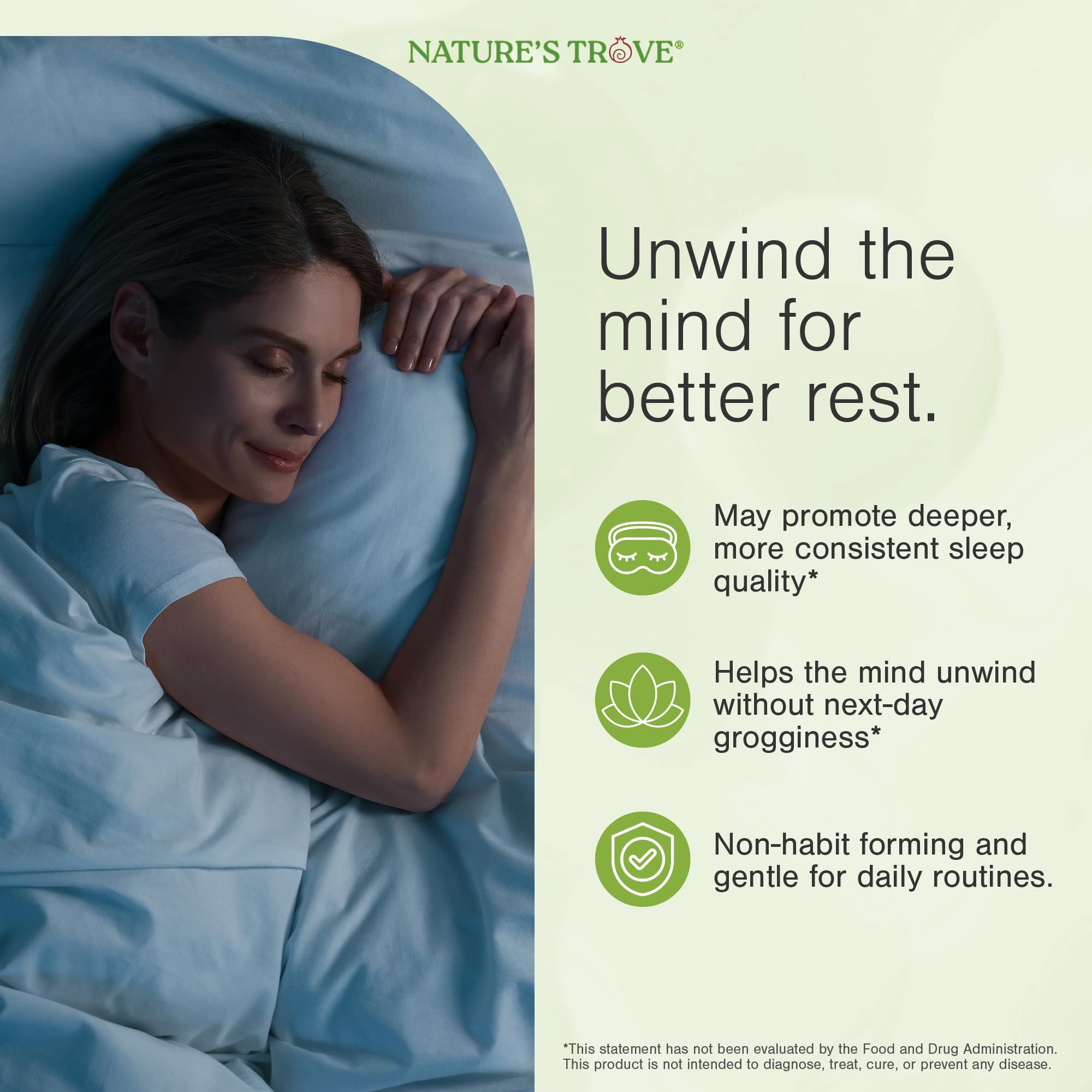 Nature's Trove L-Theanine 200mg 120 Vegetarian Capsules