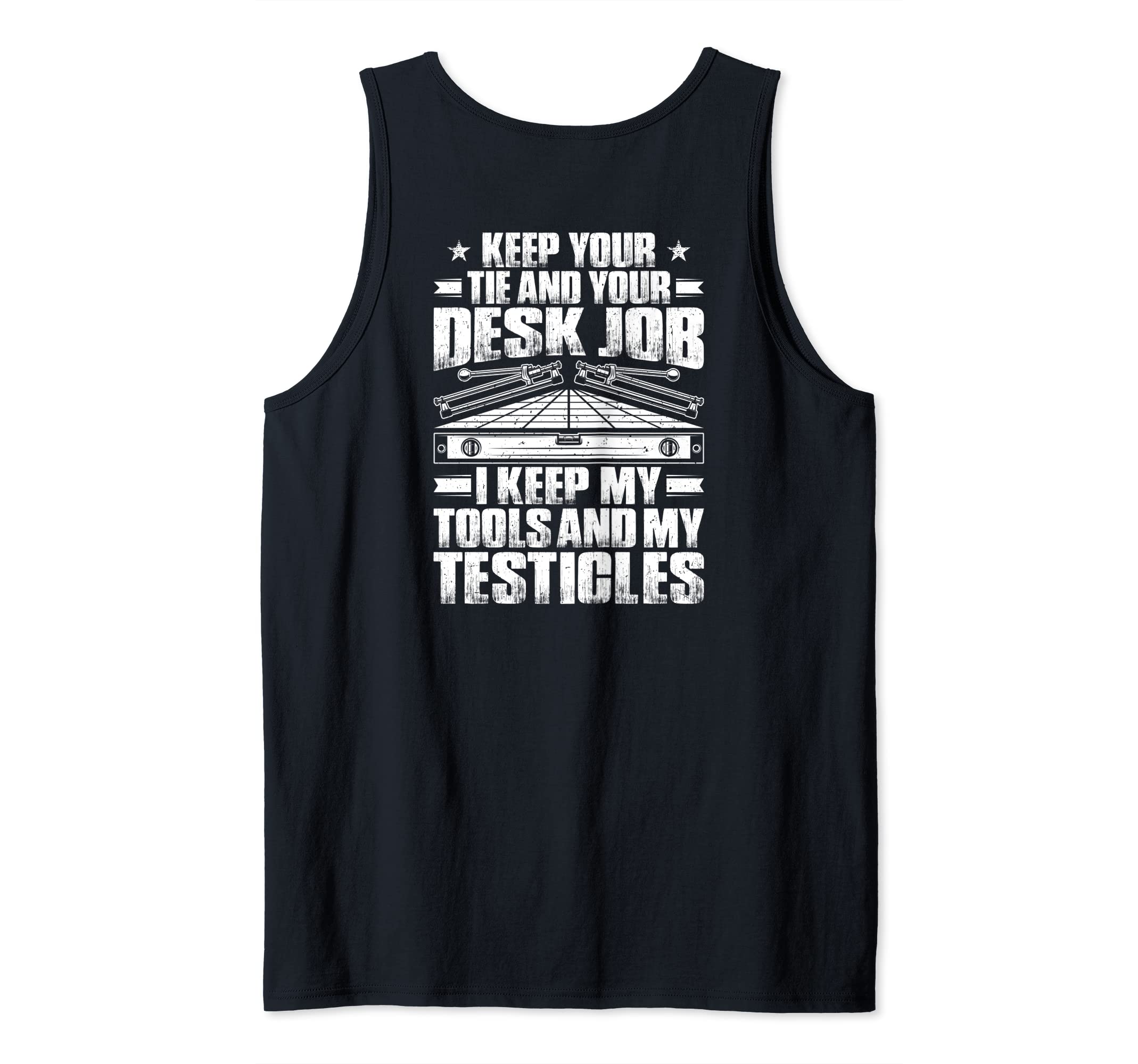 Mens Tile Man I Keep My Tools Tile Setter Floor Tiler Tank Top