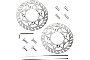 PRO BAT 190mm Front Rear Brake Disk Rotor with Brake Pad for 110cc 125cc 150cc SSR Dirt Bike RM85 YZ80, 2pcs