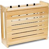 Wooden WiFi Router Storage Box - Standard Wall Mountable Decorative Modem Shelf Hider Cover with Cable Management System - Rustic Home Organization Solution for Most Routers Up To 11" Tall - Pine