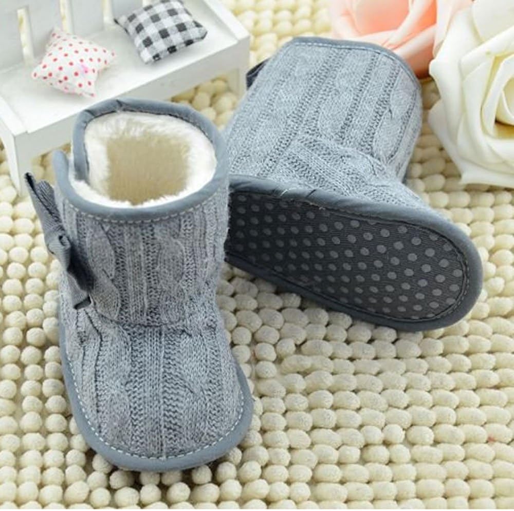 CdyBox Little Baby Fleece Fur Knit Snow Boots Infant Warm Winter for 0-18 Months: Clothing