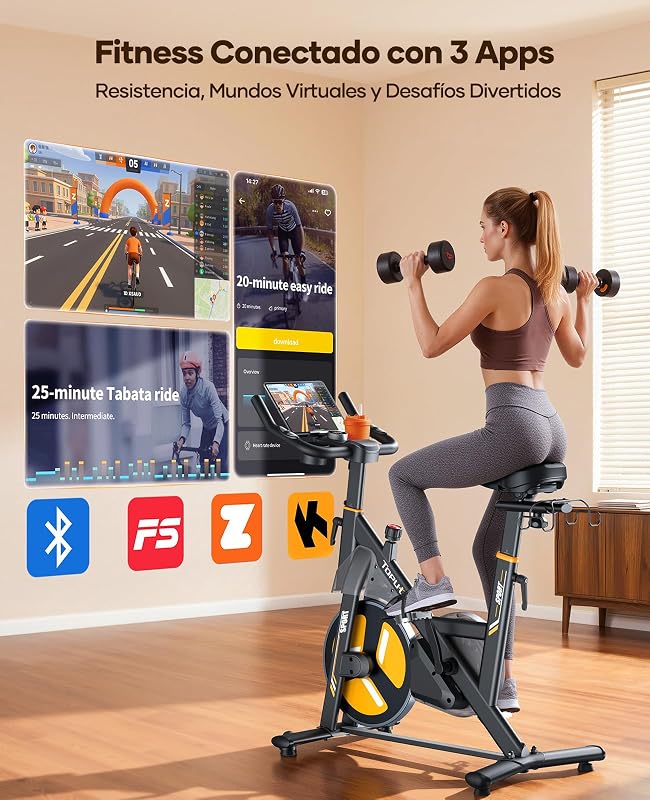 Bicicleta Estática Eletromagnética com APP, 32 Níveis Precisos