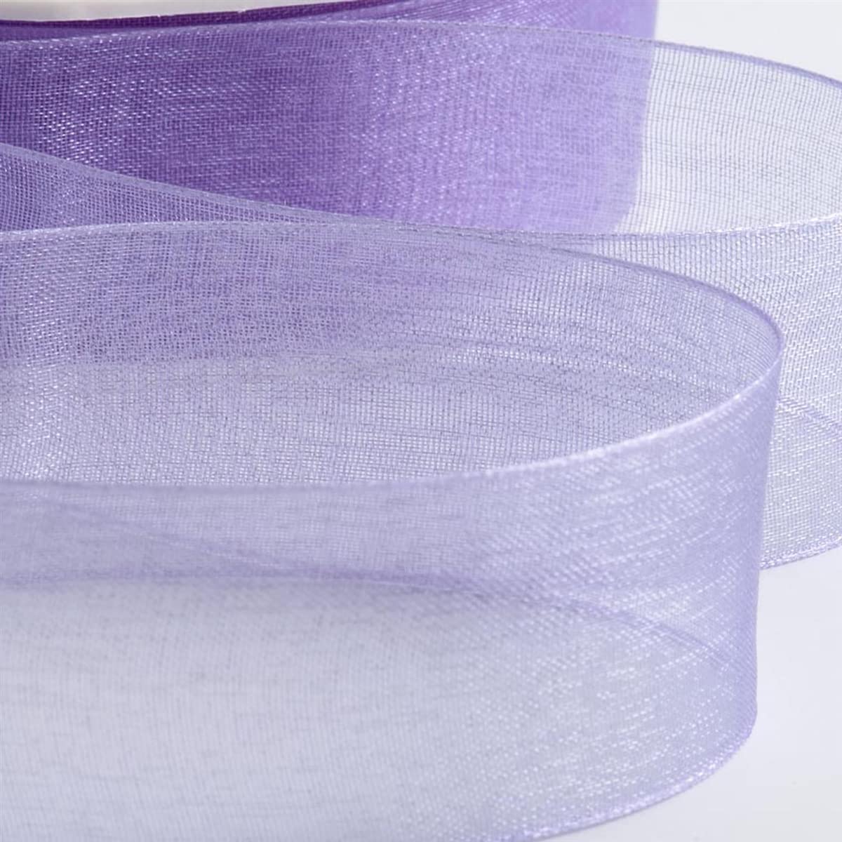 Lilac Organza Ribbon 1" Inch / 25mm 46 Meters / 50 Yards.