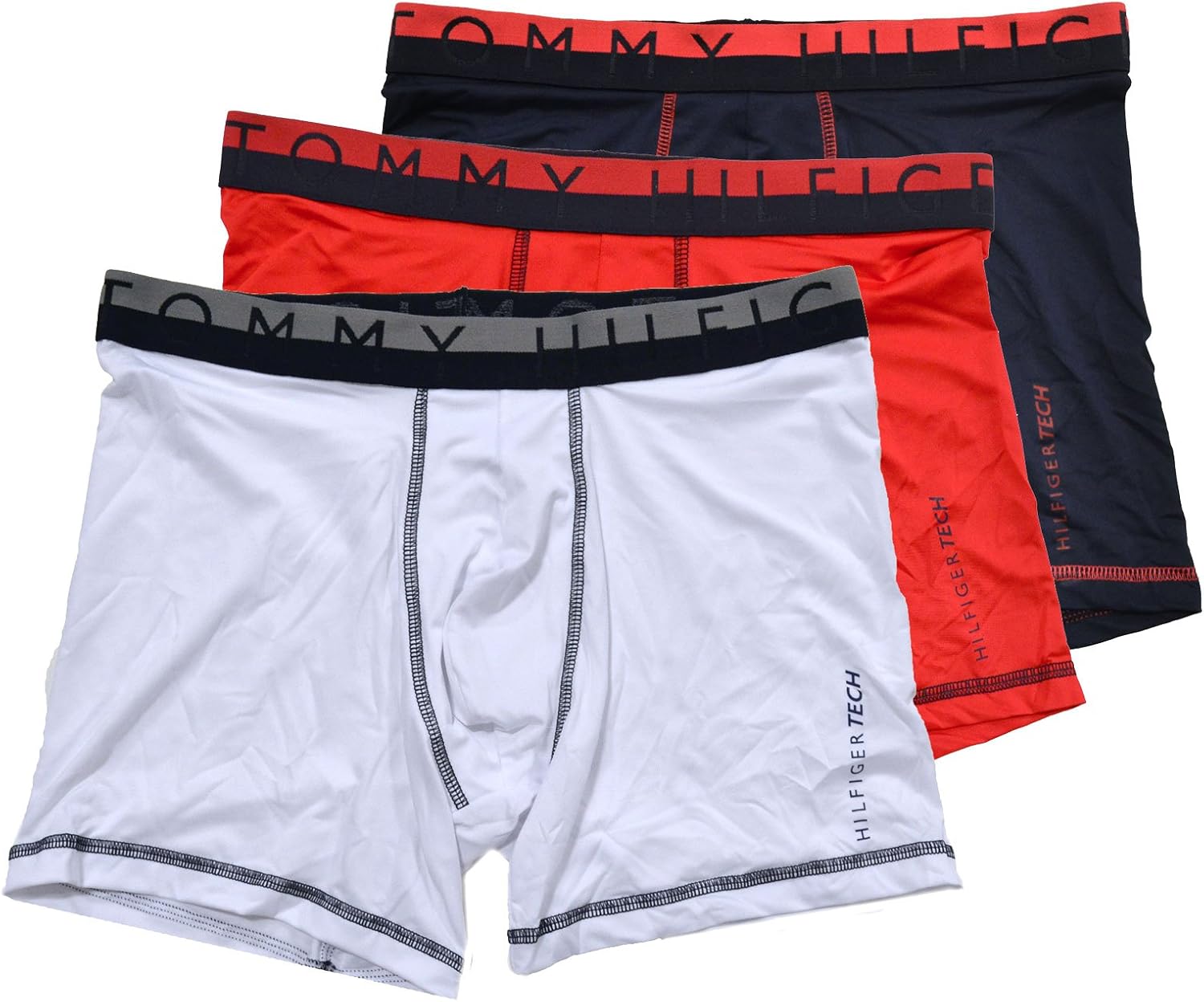Tommy Hilfiger Mens 3Pack Tech Active Stretch Boxer Briefs at Amazon Men’s Clothing store