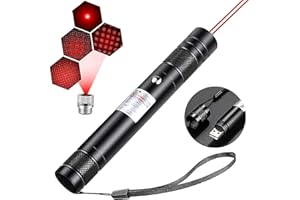 BISKEE Red Laser Pointer High Power Long Range Strong Laser Light Pointer Pen, Tactical Red Lazer Pointer Presentation Dot Rechargeable for Indoor Teaching,Hiking,Outdoor Interactive Cat Laser Toy USB Charge