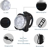 Balhvit Bike Light Set USB Rechargeable Front and Rear LED 650mAh view 4