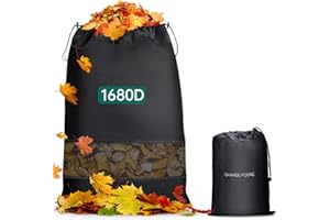 CHANGE MOORE 1680D Upgraded Lawn Tractor Leaf Bag, 97.2"x54.3" Thickened Lawn Mower Garden Leaf Grass Catcher Bags for 2 Bag Leaf Collection Mower Tractor with Storage Bag