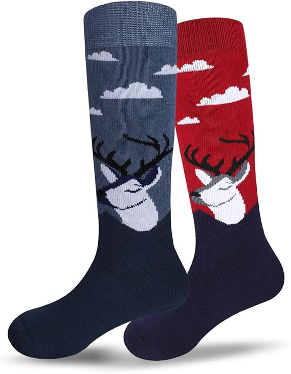 Kids Ski Socks For Boys Girls Toddlers, Winter Warm Snowboard Thermal