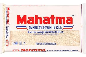 Mahatma Extra-Long-Grain Rice 2-Pound Bag, Gluten-Free and Non-GMO White Rice Bulk, 1 Bag of Rice