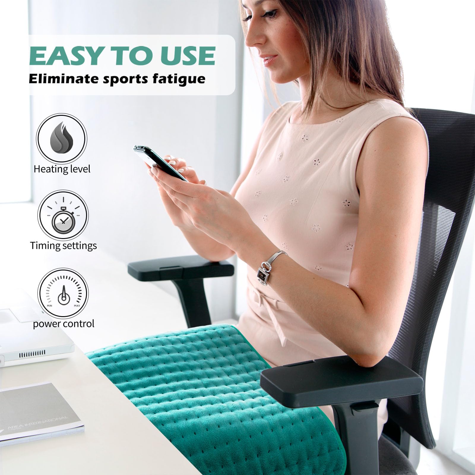 Electric Heating Pad – Alleviates Back, Neck & Shoulder Pain | Moist & Dry Heat Options | Auto Shut Off | Gifts for Women, Mom, Wife, Men and Parents – Mothers Day, Christmas and Everyday Use