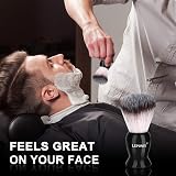 LEPONIX Shaving Kit for Men - Sandalwood Cream, Brush, Razor & Set view 4