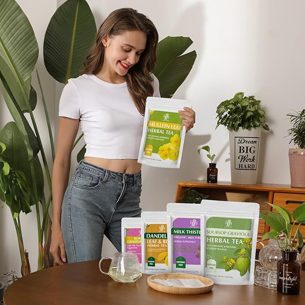 MULLEIN LEAF TEA – RESPIRATORY AND LUNG CLEANSE HERBAL TEA, CAFFEINE FREE, 30 TEA BAGS