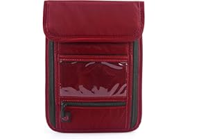 BTDAO RFID Blocking Passport Holder Wallet with Neck Stash Pouch for Traveling Security Credit ID Card