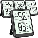Azosowo 4-Pack Room Thermometer Indoor