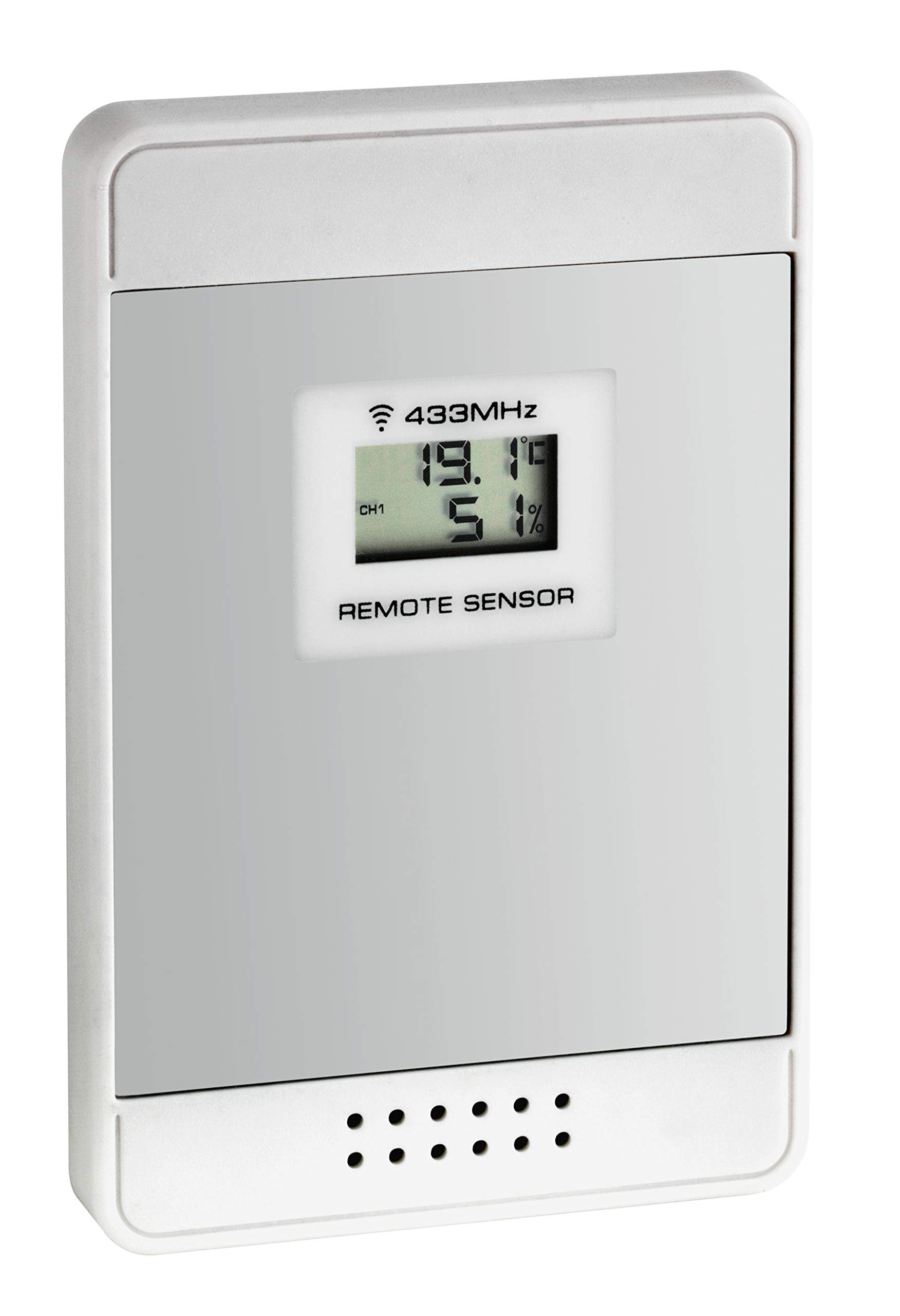 TFA Dostmann Thermo-Hygro Transmitter 30.3209.02, Replacement/Additional Transmitter for Multy 35.1134 Wireless Weather Station for Measuring Outdoor Climate, White