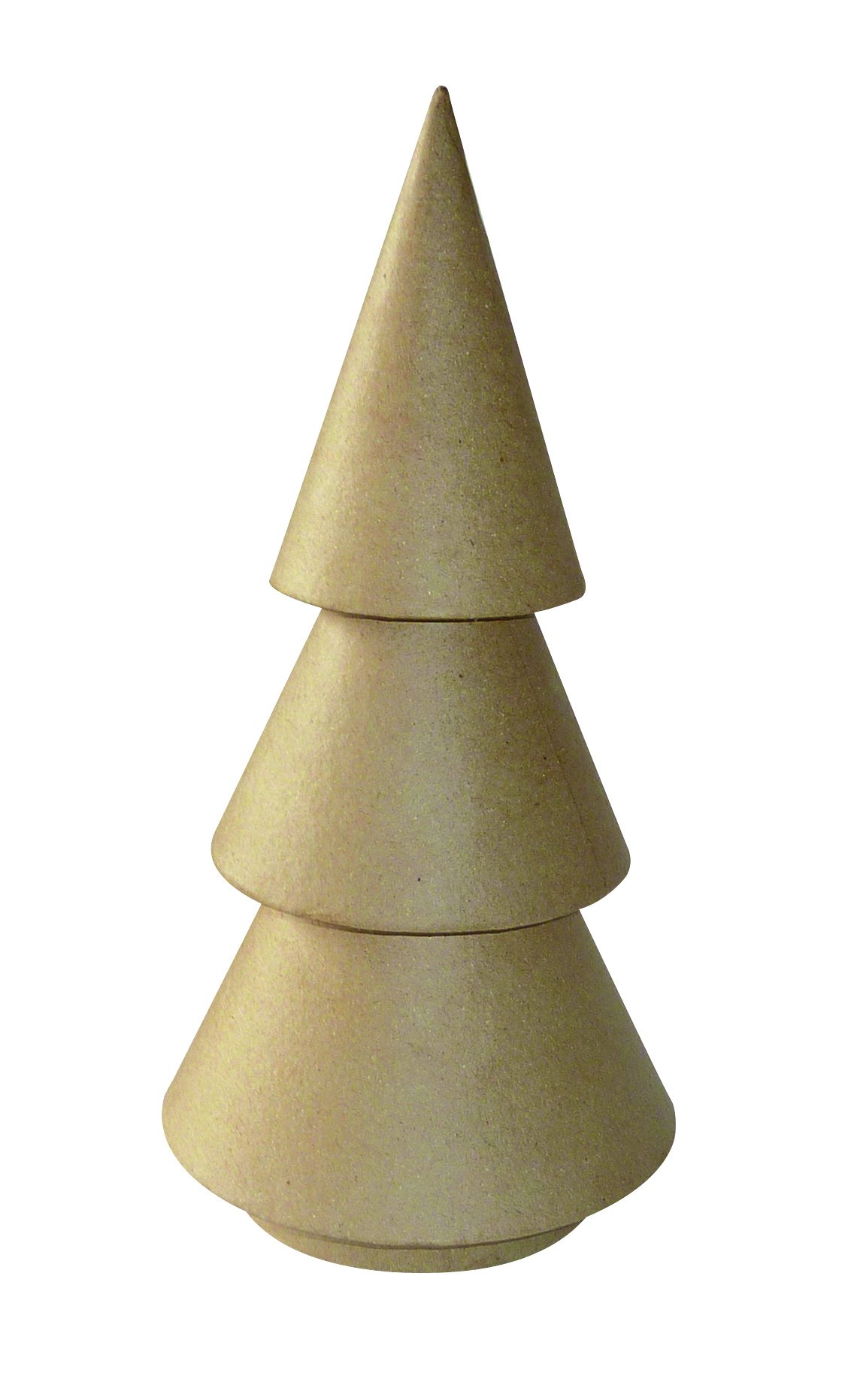 Décopatch Mache Thin Solid Christmas Tree, 15x15x30.5cm - Brown