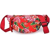 eYLun Women Fanny Pack Crossbody Bag Adjustable Casual Waist Bag FashionChest Bag Waist Pack for Travel Walking Running Hiking Red
