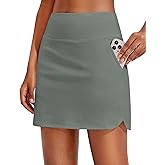 PINSPARK Golf Skirts for Women High Waisted Tennis Skort Skirts with 3 Pockets A Line Athletic Skirt Pickleball Workout