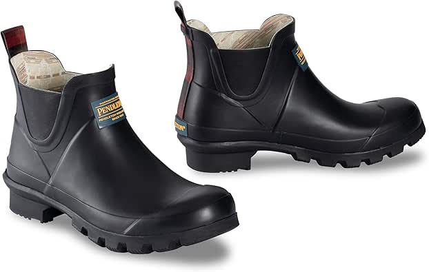 lined ankle rain boots