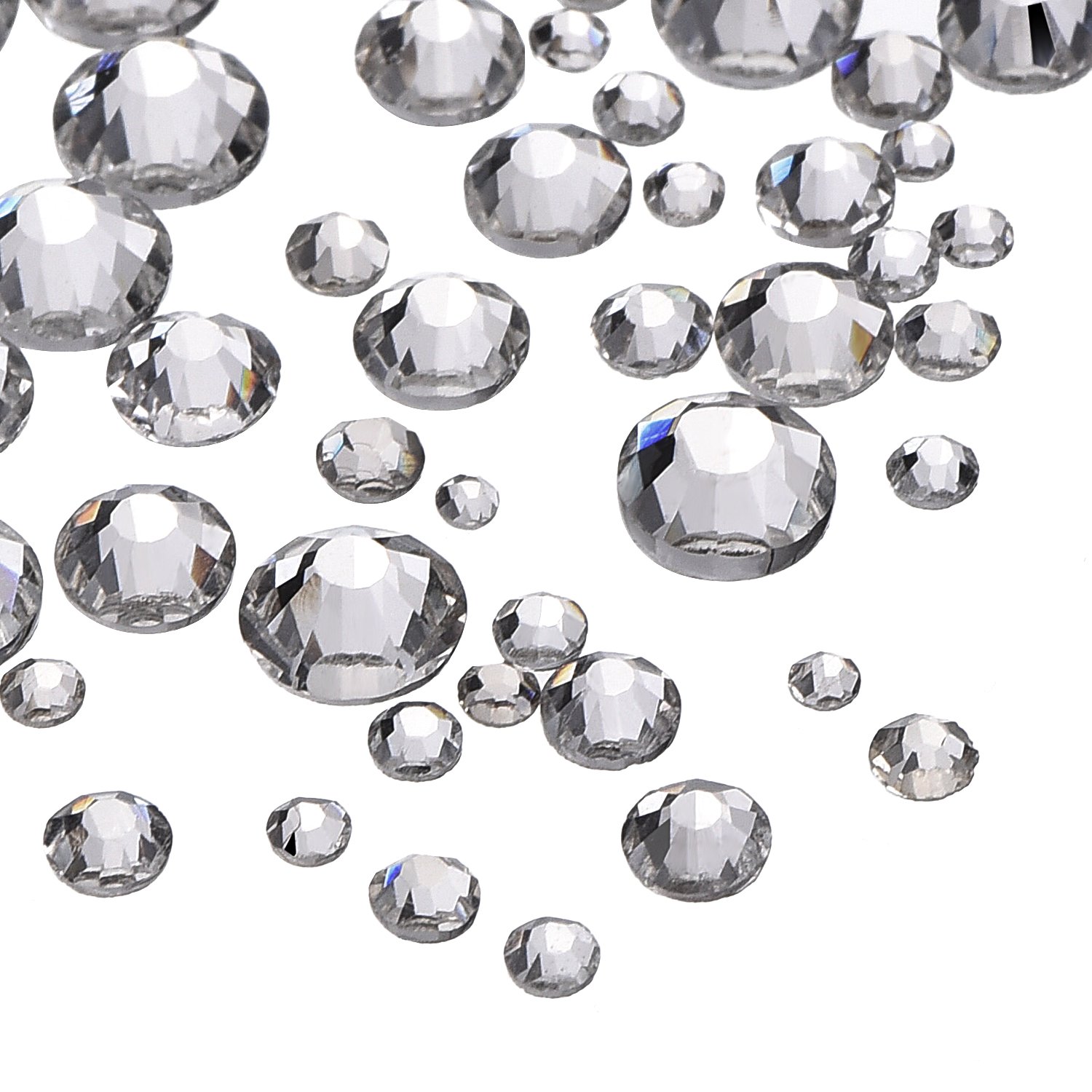 1000 Pieces Clear Flat Back Rhinestones Round Crystal Gems 1.5 mm 5