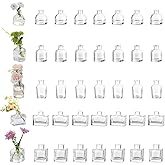Glasseam Mini Bud Vases in Bulk 40: Clear Small Flower Vases for Centerpieces Cute Tiny Glass Vase for Flowers Modern Decorative Wedding Table Centerpiece for Dining Room Decor