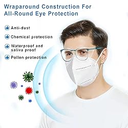 SQIMZAR 2 PCS Safety Glasses Goggles For Women