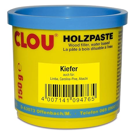 Clou Holzpaste zum Reparieren und Auskitten von Holzschäden kiefer, 150 g: Holz Spachtelmasse zum Ausbessern von Löchern, Del