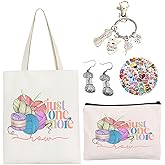 HIGHTERTON 5 Pcs Crochet Gifts For Women,Crochet Reusable Grocery Bag, 50pcs Stickers for Friends, Mom, Knitting Lovers