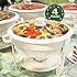 Chafing Dishes for Buffet 4PACK, [Game Changer Maifanite-Coated] Chafing Dish Buffet Set Offer the Elegance of Nature, 6QT Fo