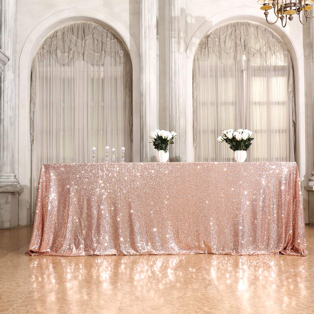Best rose gold party table cloth
