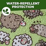 ECO CHIC Lightweight Foldable Insulated Lunch Bag Cute Sheep Green view 5