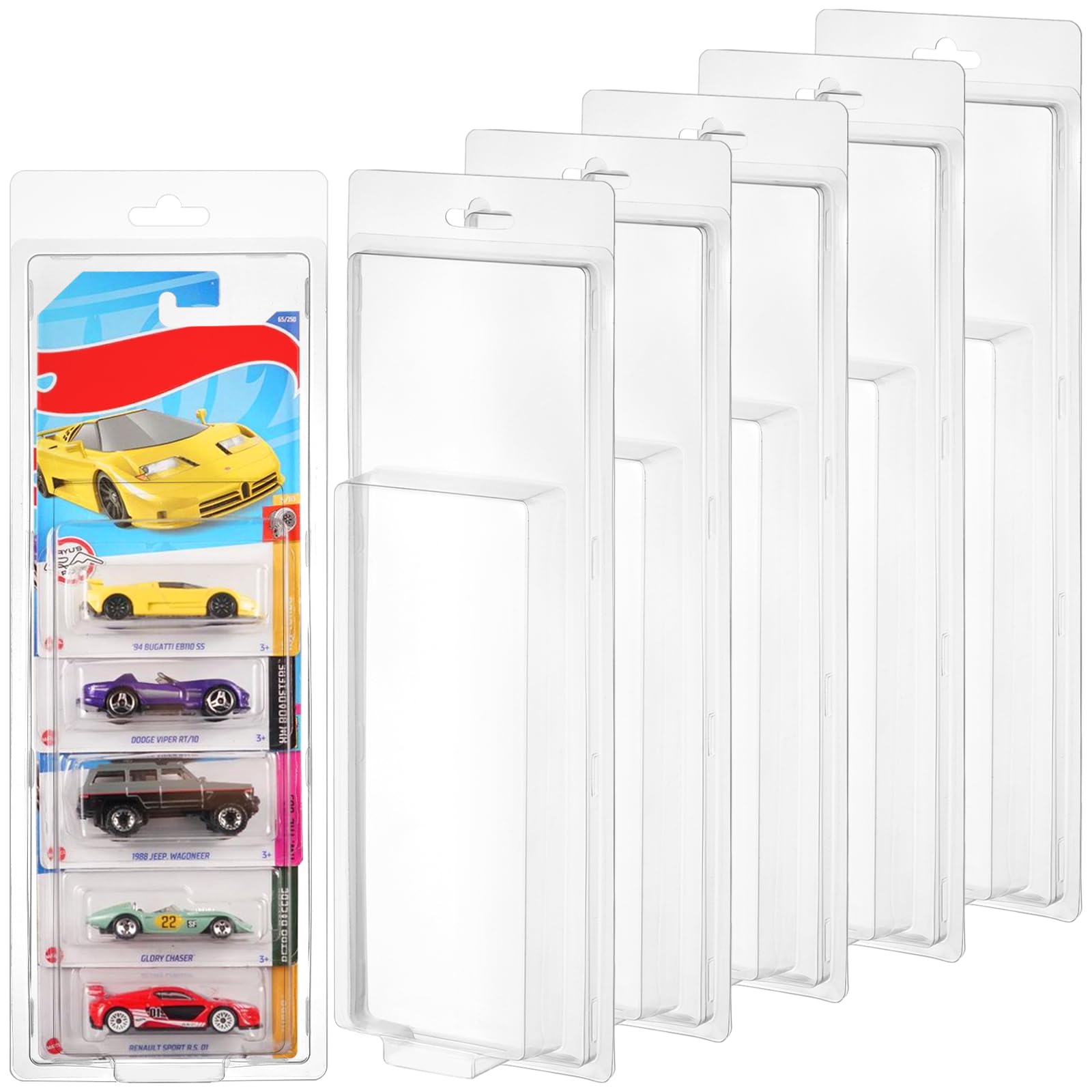 Photo 1 of 6 Pack 5 Separate Car Protector Case for Hot Wheels Mainline,Protector Packs Compatible with Hot Wheels Model,5 Car Clamshell Display Clamshell Cases Plastic Display Protective Case for Hot Wheel