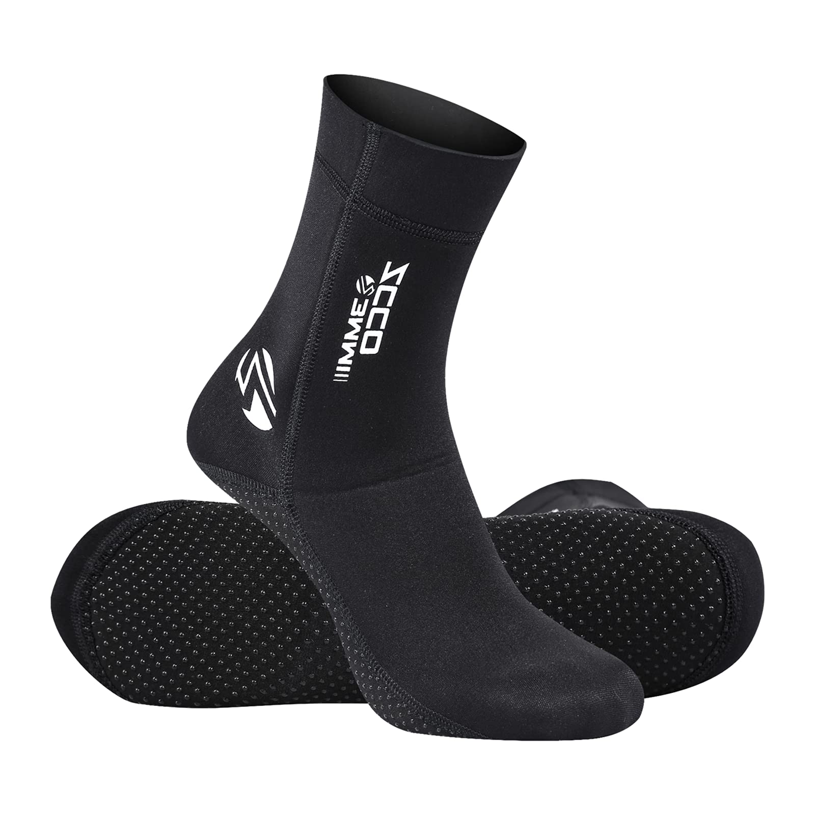 ZCCO Wetsuit Socks 3mm Neoprene Socks for Men Women Diving Snorkeling Swimming Surfing Water Sports (black,XS)