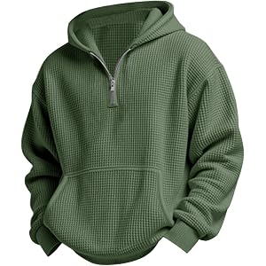 Hoodies for Teens Long Sleeve Quarter Zip Up Sweatshirt Jacket Boys Casual Loose Sweatshirts Pullover