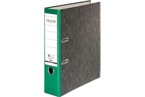 Original Falken Recycled Folder Cloud Marble Made in Germany 8 cm Wide DIN A4 Green Spine Ring Binder Letter Folder Office Fo