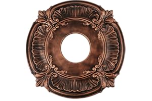Crapyt Ceiling Light Medallion PU Ceiling Medallion Ceiling Cover Plate for Ceiling Fans 12.01"OD x 3.35"ID Bronze