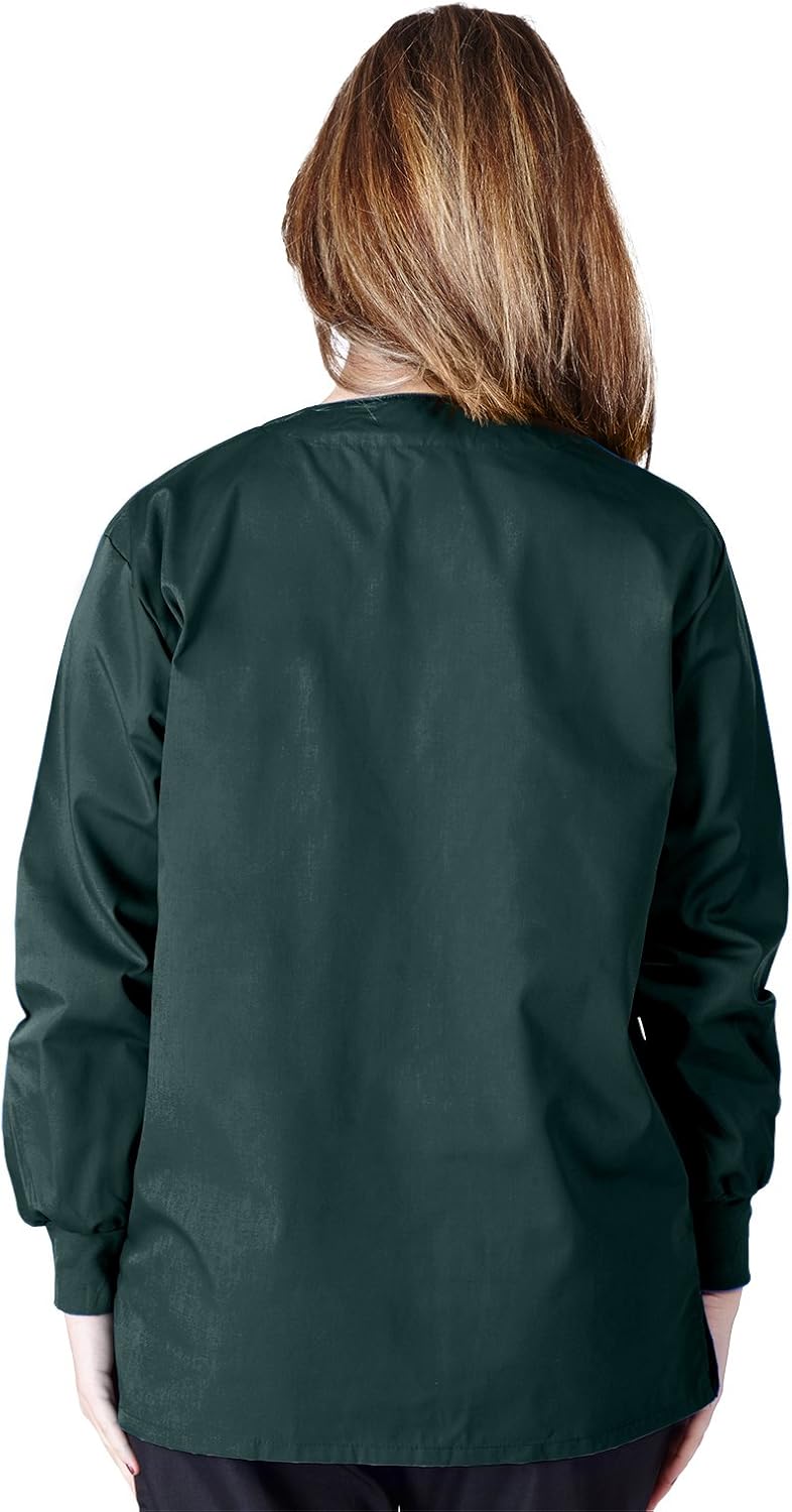 Natural Uniforms Women's Workwear Lightweight Warm Up Jacket G102: Medical Scrubs Shirts: Clothing
